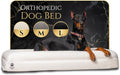 Luxury Boucle Fabric Orthopedic Dog Bed with Memory Foam | Breathable Comfort and Washable Dog Couch Bed with Waterproof Liner & Cover | Ideal Sofa Beds for Medium Dogs - Grey 37" x29x7.7