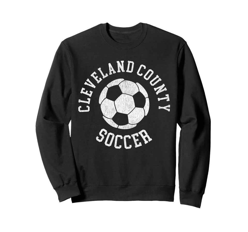 Cleveland County Soccer Distressed 90S Sweatshirt - Graphic Print Unisex