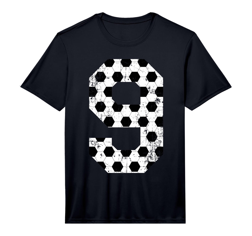 Soccer 9 Jersey No Performance T-Shirt - Casual Everyday Wear Unisex