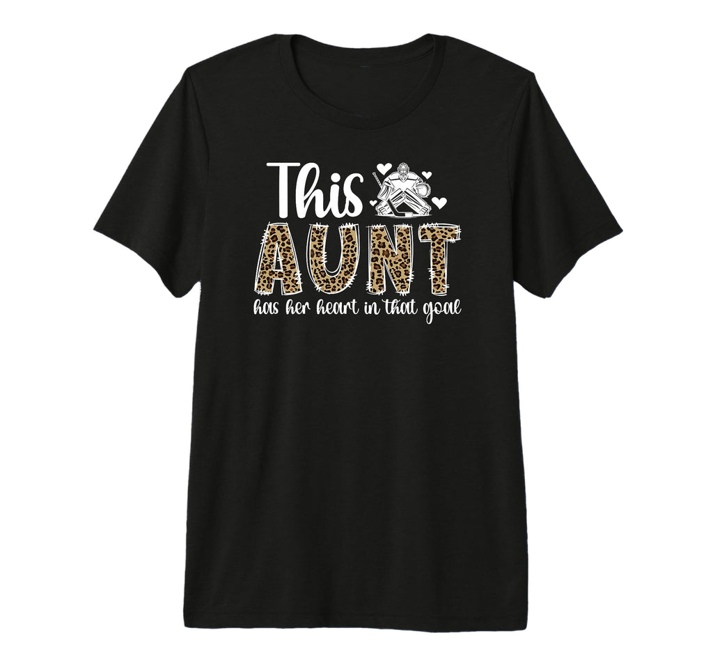Proud Hockey Goalie Aunt Hockey T-Shirt - Aesthetic Graphic Unisex