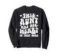 Groovy Hockey Goalie Aunt Hockey Sweatshirt - Graphic Print Men Women