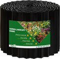 SnugNiture Corrugated Metal Garden Edging,6" x 50' Sturdy Lawn Edging Brooder,Landscape Edging Border for Lawn, Flower Bed,Garden and Yard(Black)