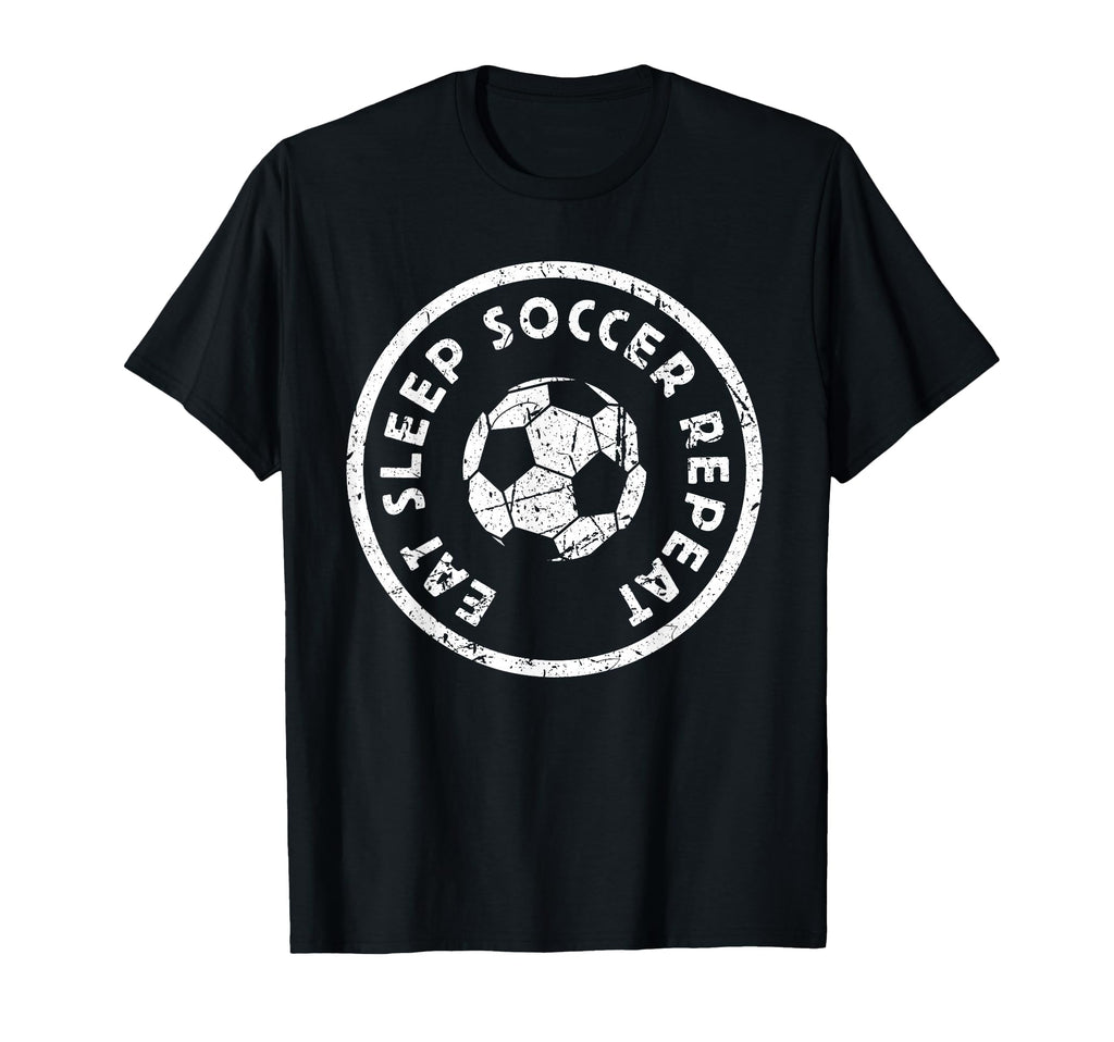 Eat Sleep Soccer Repeat Player T-Shirt - Aesthetic Graphic Men Women