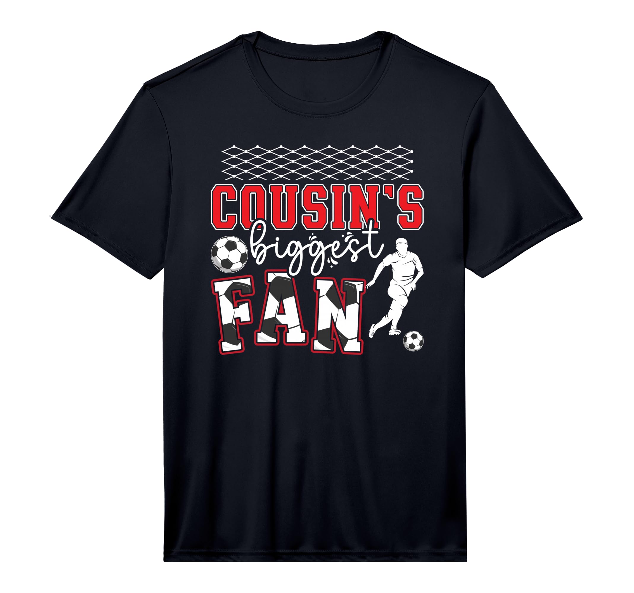 Biggest Fan Soccer Cousin Soccer Player T-Shirt - Custom Art Print Unisex