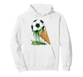 Soccer Ice Cream Dripping Ball Waffle Hoodie - Minimalist Print Men Women