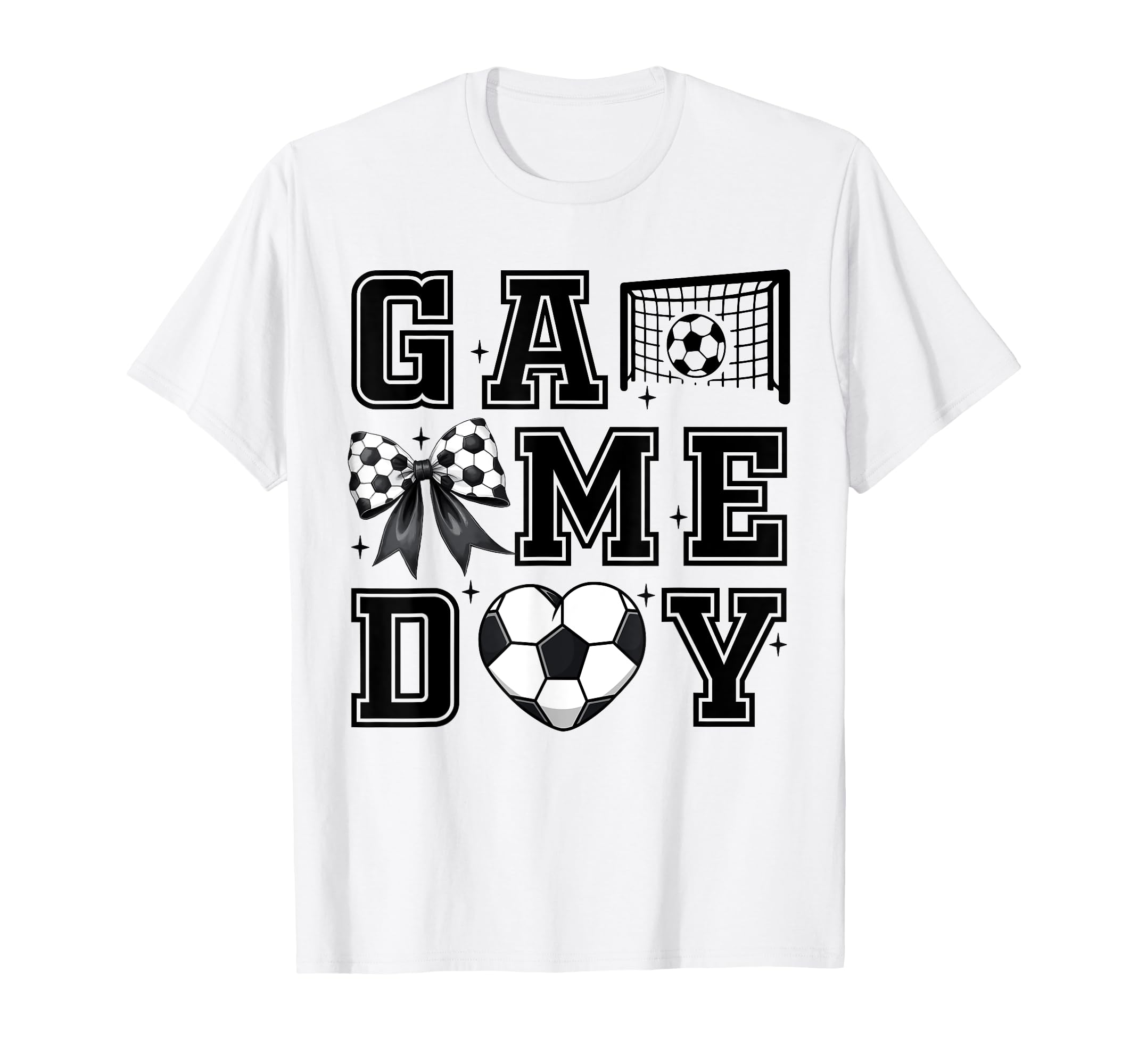 Soccer Coquette Bow Gameday Cheer Mom T-Shirt - Streetwear Style Men Women