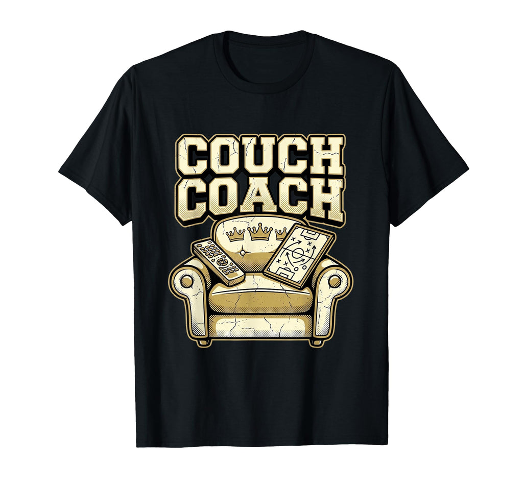 Couch Coach Soccer Fan Armchair Expert T-Shirt - Unique Graphic Men Women