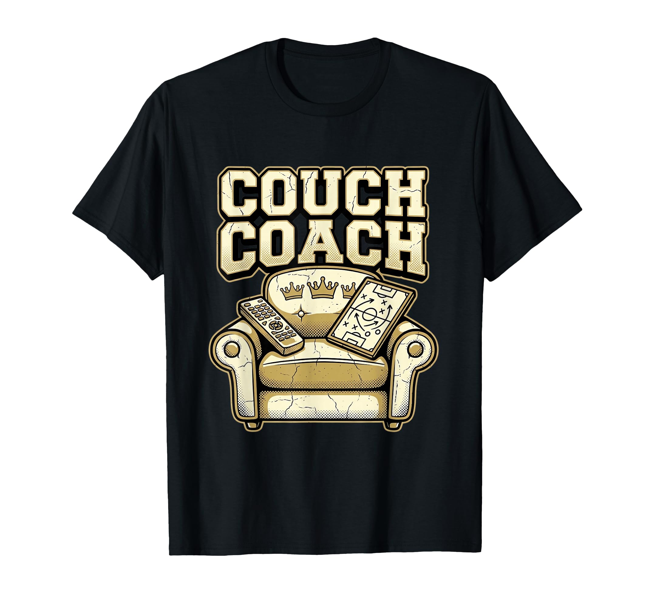 Couch Coach Soccer Fan Armchair Expert T-Shirt - Unique Graphic Men Women