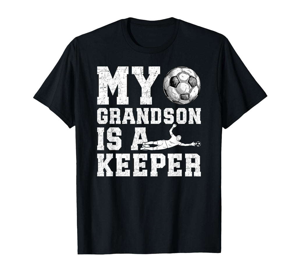 Proud Soccer Keeper Pops Soccer Goalie T-Shirt - Graphic Print for Adults