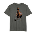 Horse Soccer Football T-Shirt - Minimalist Print Unisex