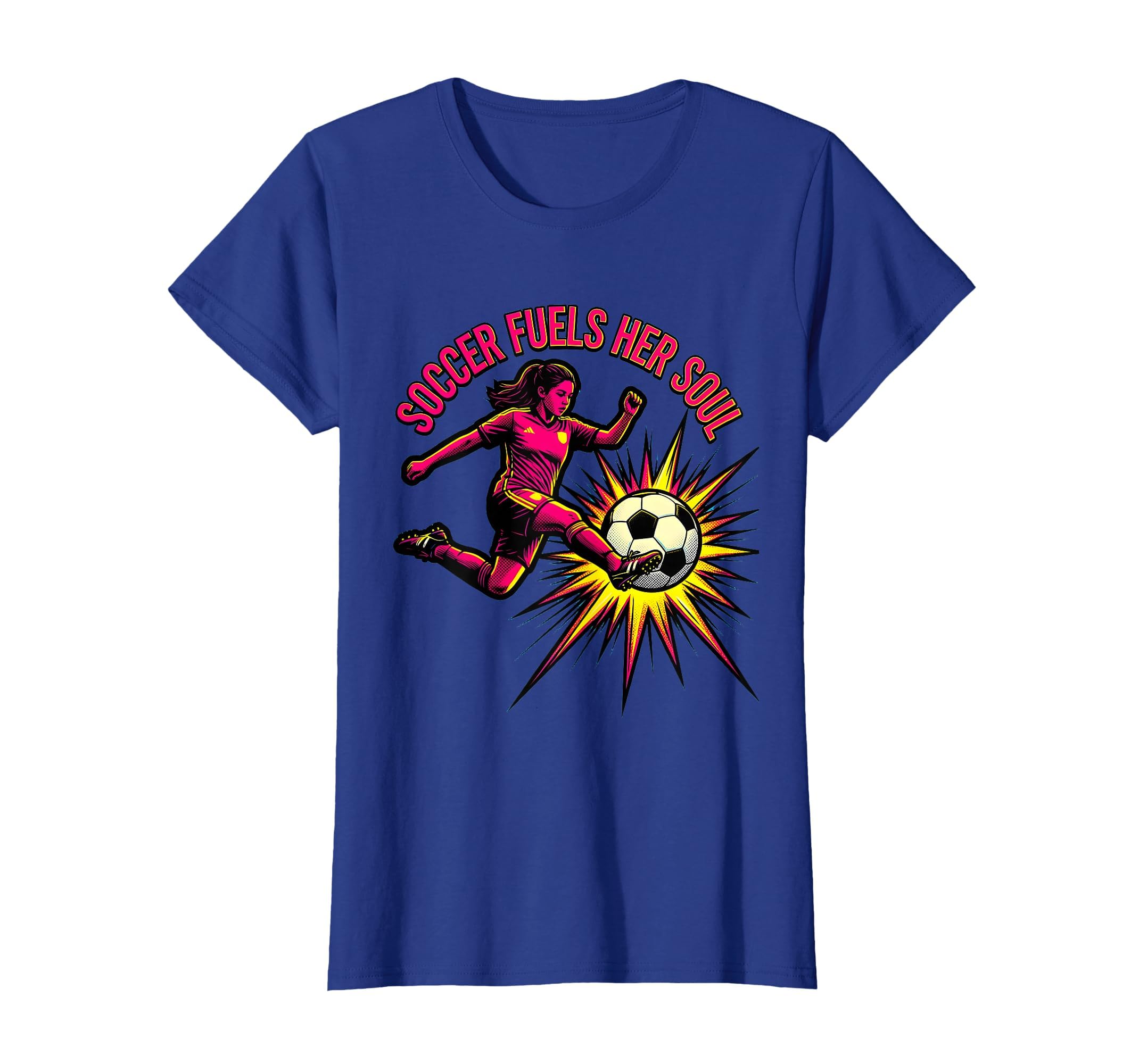 Soccer Fuels Her Soul Soccer T-Shirt - Aesthetic Graphic for Adults