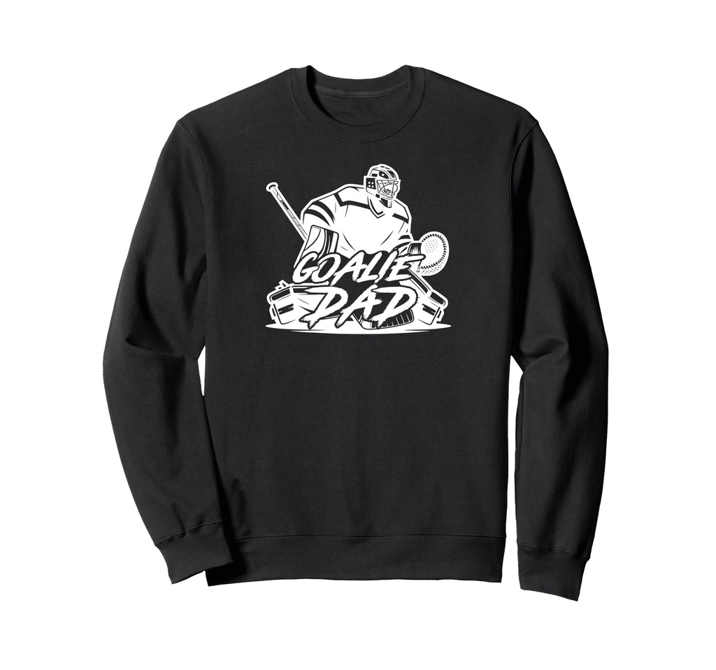 Ice Hockey Goalie Dad Hockey Keeper Sweatshirt - Unique Graphic Unisex