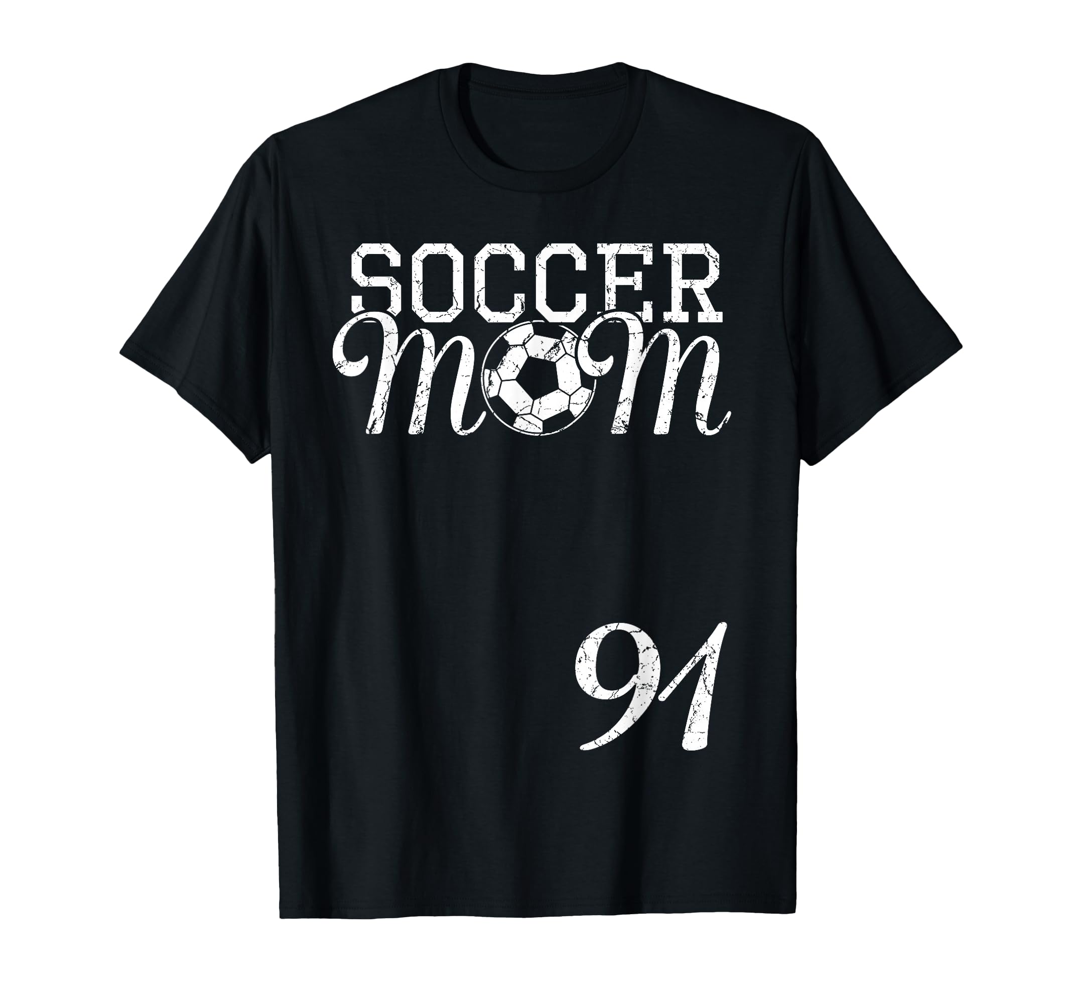 Soccer Mom Jersey Number 91 Favorite T-Shirt - Novelty Apparel Unisex