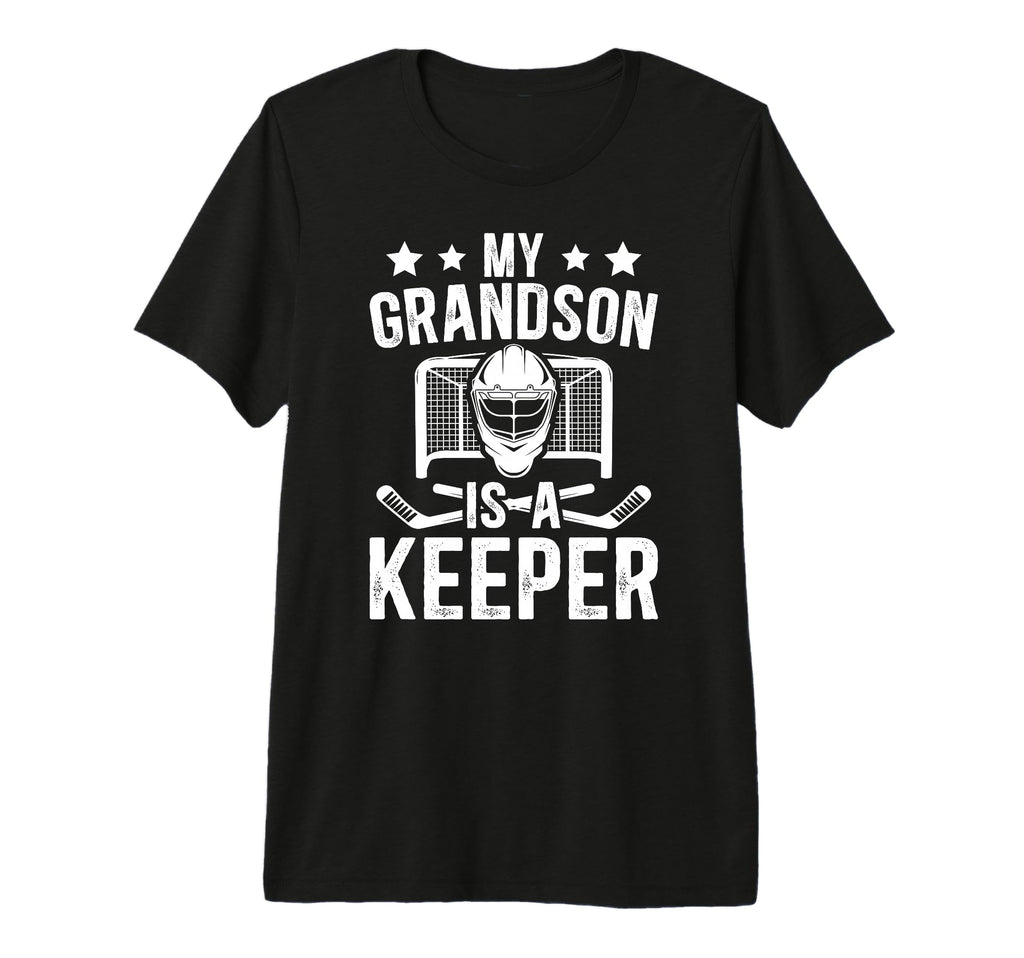 Mens Proud Hockey Keeper Papa Ice Hockey T-Shirt - Graphic Print Unisex