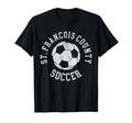 St Francois County Soccer Distressed T-Shirt - Unique Graphic for Adults
