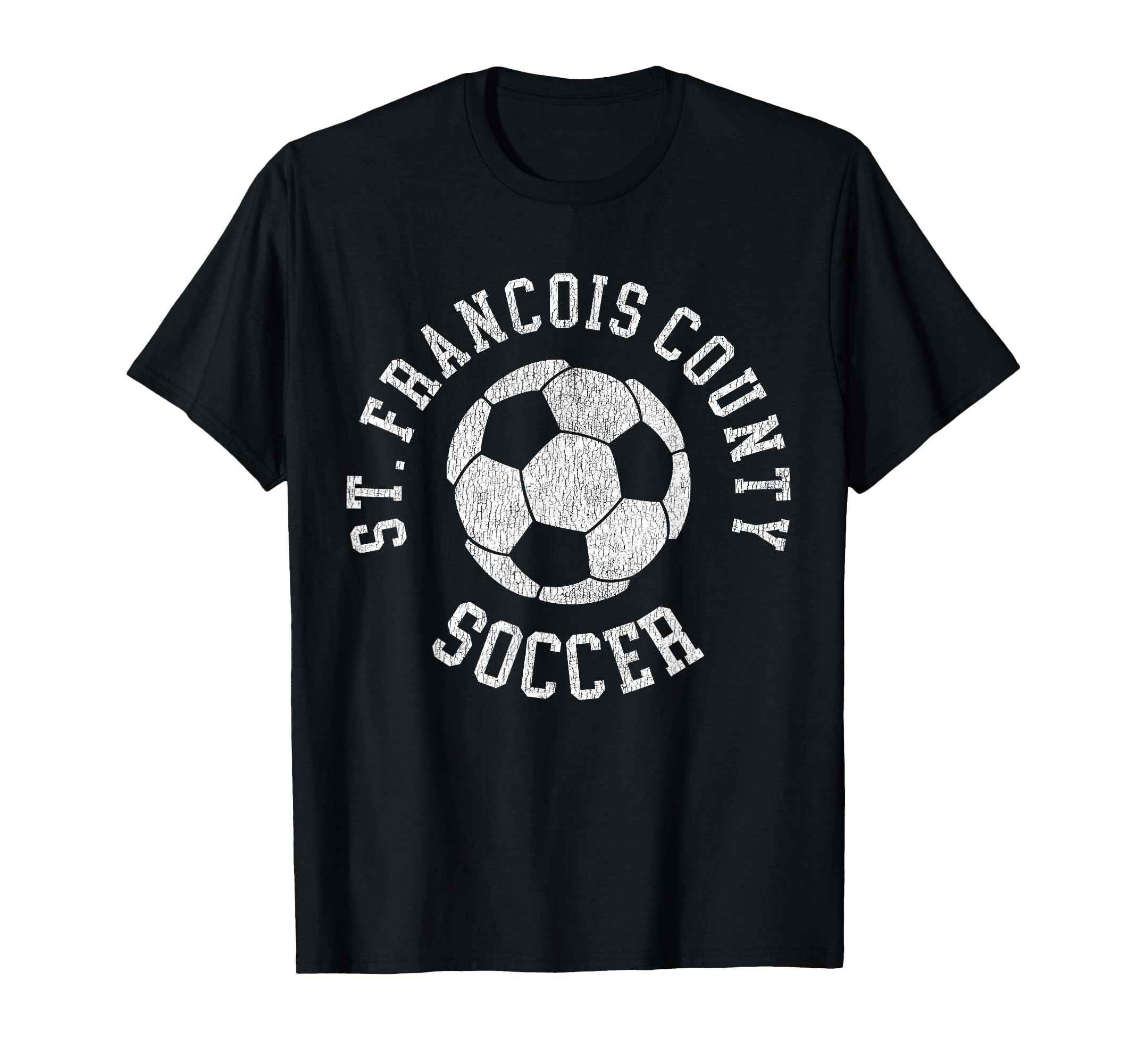 St Francois County Soccer Distressed T-Shirt - Unique Graphic for Adults