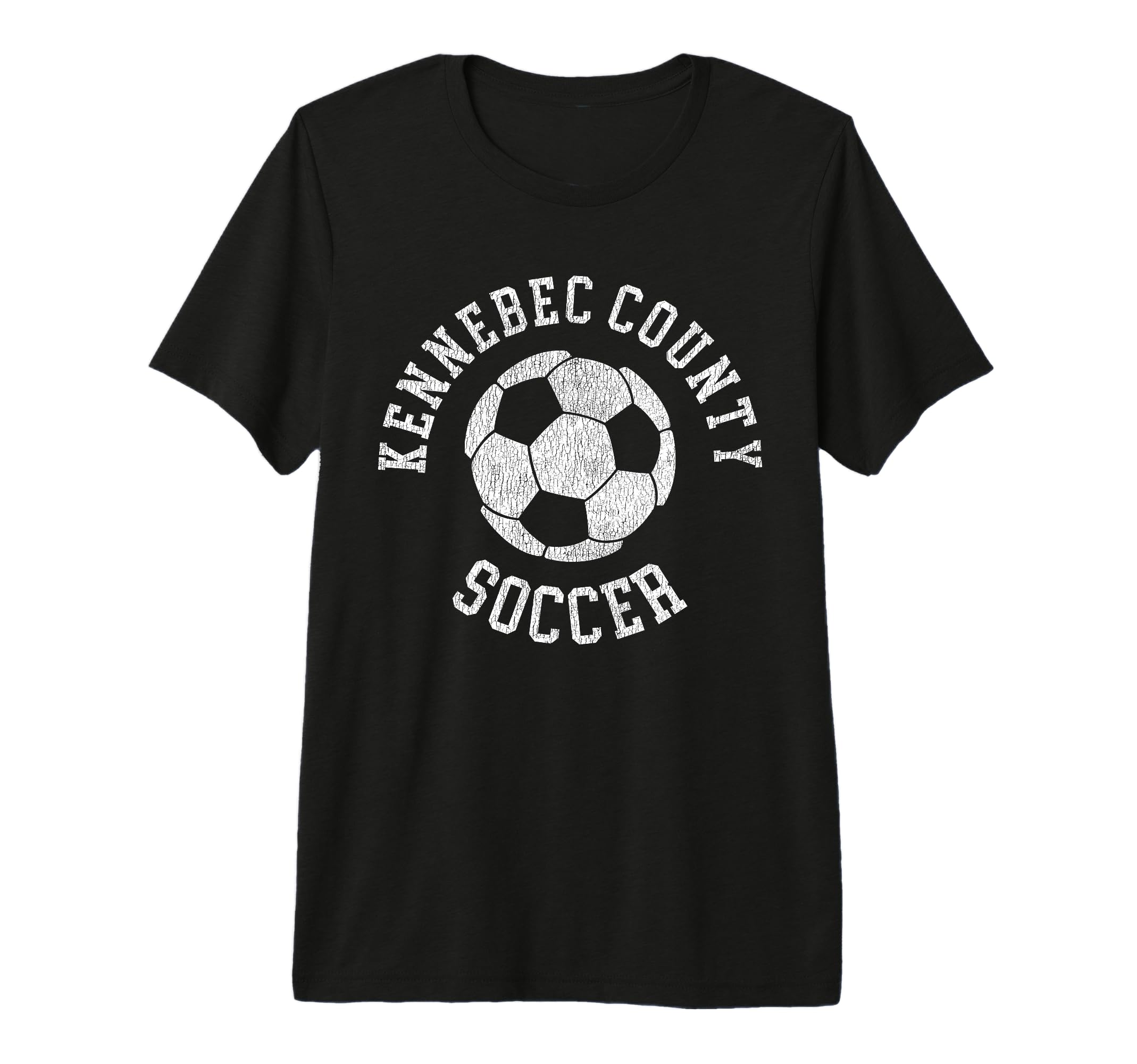 Kennebec County Soccer Distressed 90S T-Shirt - Aesthetic Graphic Unisex