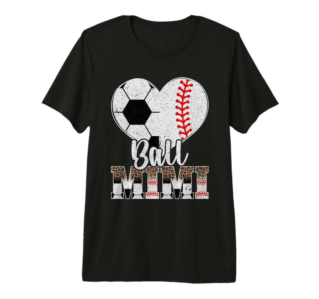 Ball Mimi Heart Soccer Baseball Mimi T-Shirt - Trendy Graphic Unisex