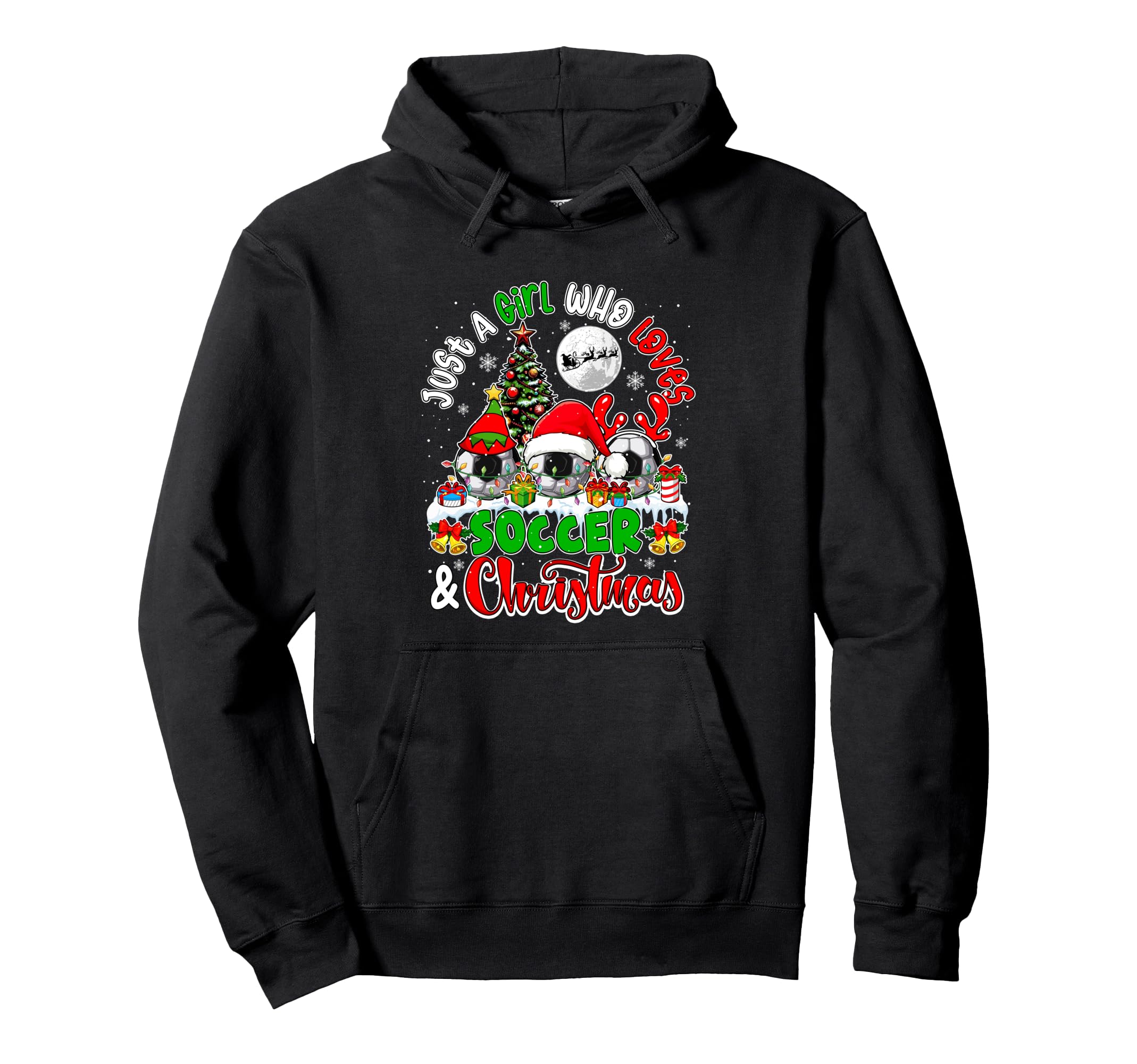 Loves Soccer And Equipment Player Team Hoodie - Graphic Print for Adults