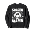 Groovy Checkered Soccer Mama Soccer Sweatshirt - Trendy Graphic for Adults