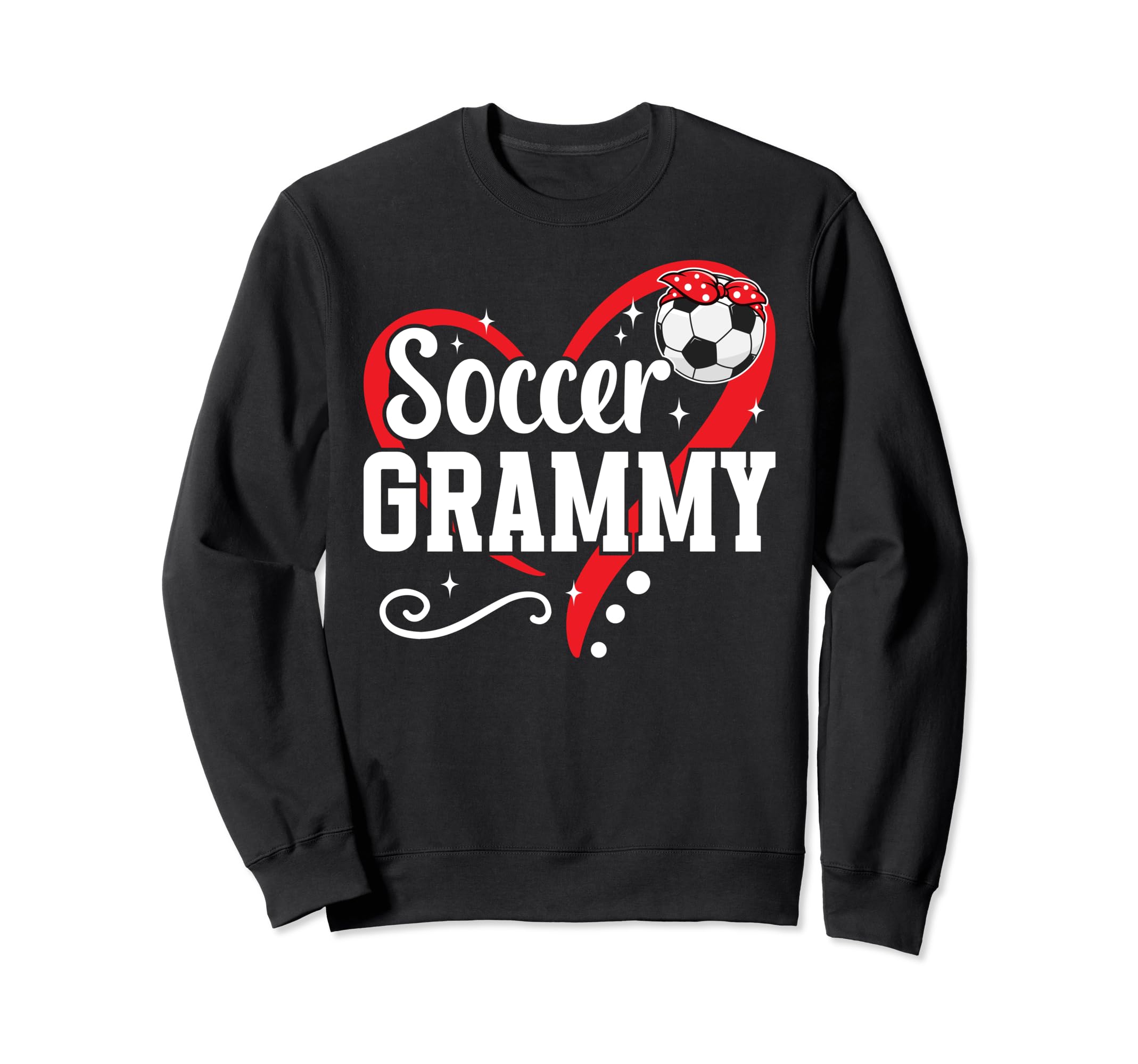 Soccer Grammy Heart Grandma Grammy Sweatshirt - Unique Graphic for Adults
