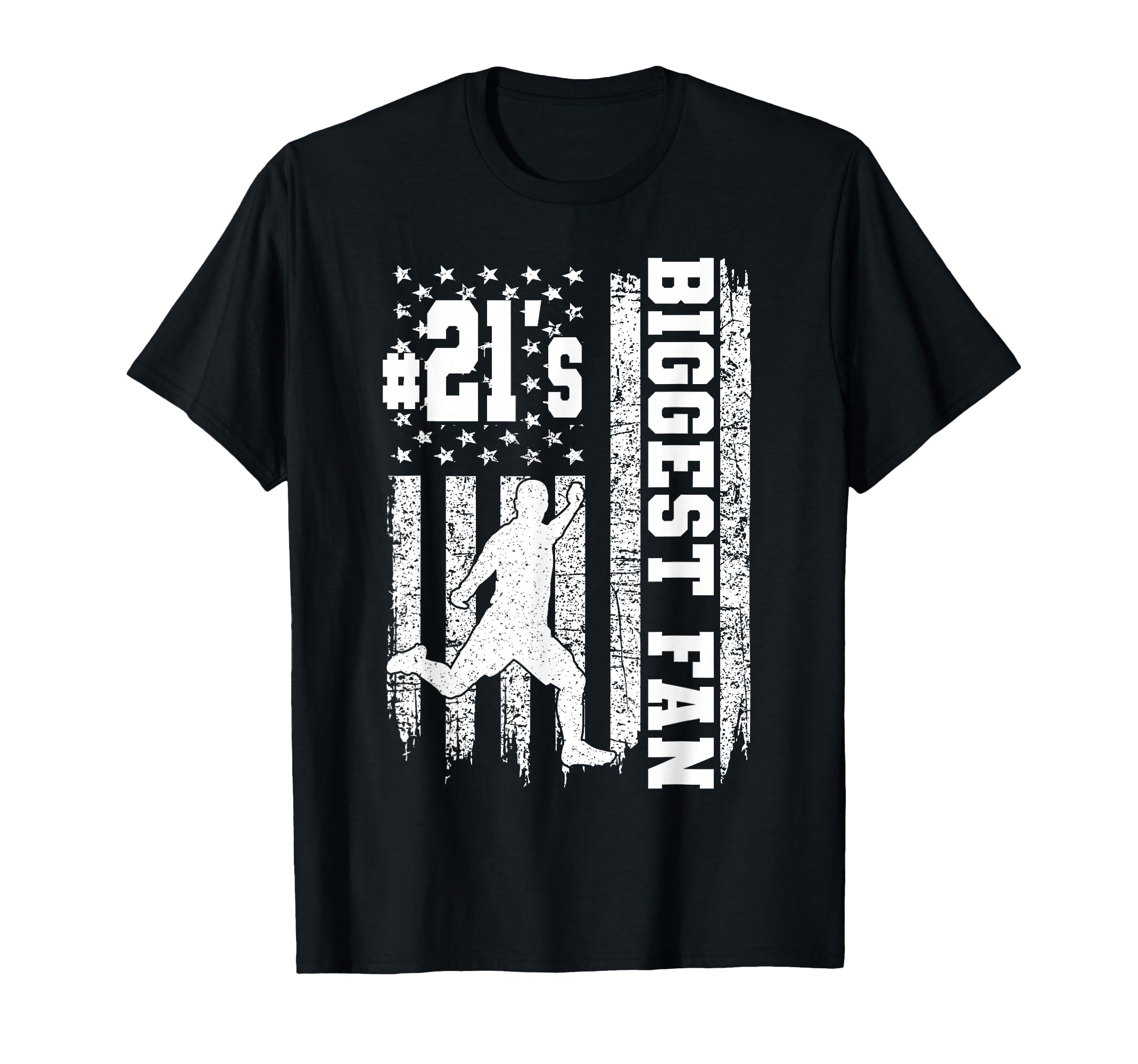 Soccer Biggest Fan Number 21 Proud T-Shirt - Aesthetic Graphic Men Women