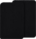 OLANLY Dog Door Mat Set 2-Piece 30x20, Absorbs Moisture and Dirt, Absorbent Non-Slip Washable Doormat, Quick Dry Chenille Mud Mat for Dogs, Entry Indoor Entryway Carpet for Inside Floor, Black