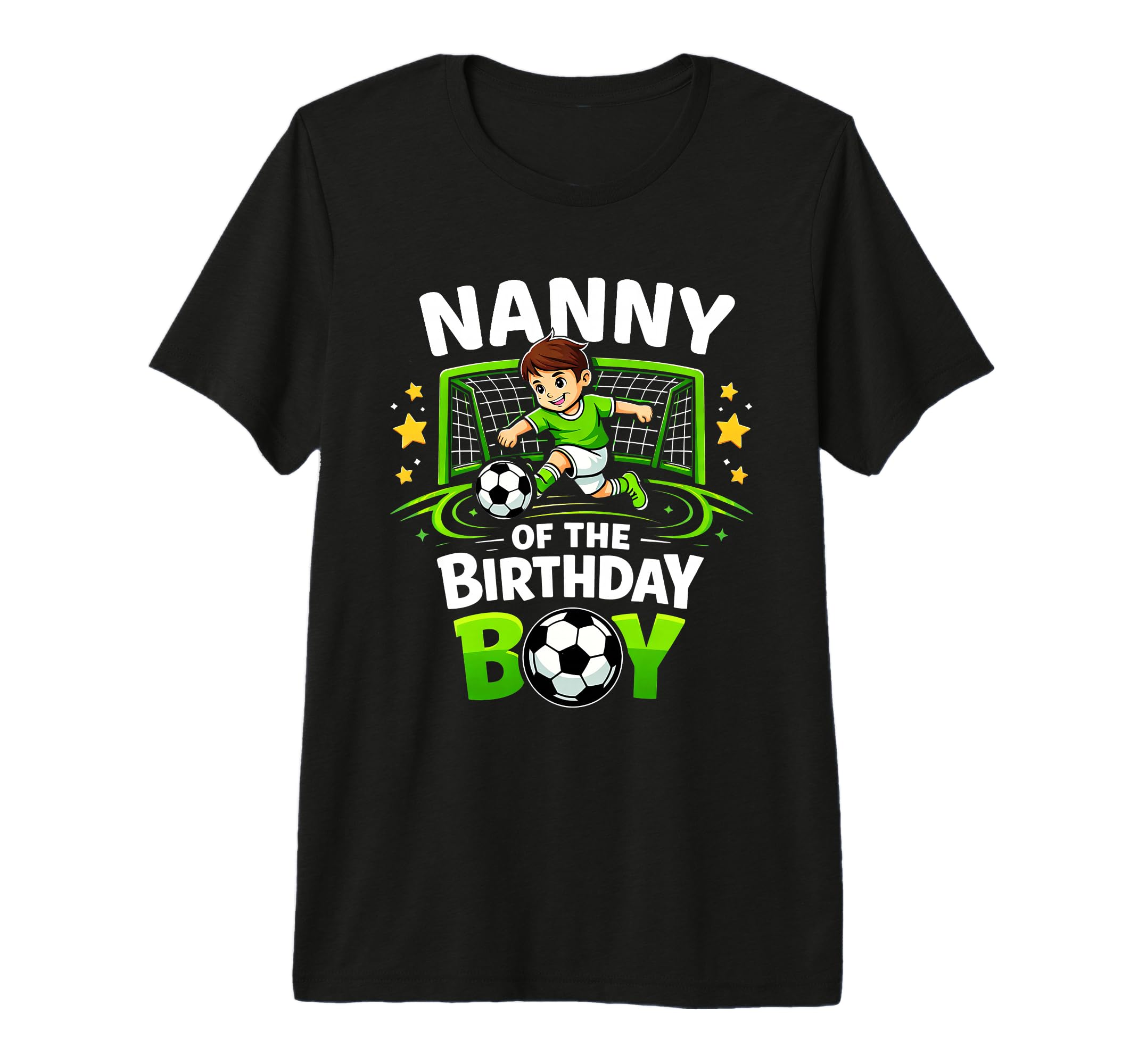 Nanny Birthday Soccer Ball Funny Soccer T-Shirt - Custom Art Print Unisex