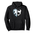 Ice Hockey Soccer Ball Heart Sports Hoodie - Custom Art Print Men Women