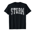 Storm Team Mascot Name Distressed T-Shirt - Graphic Print for Adults