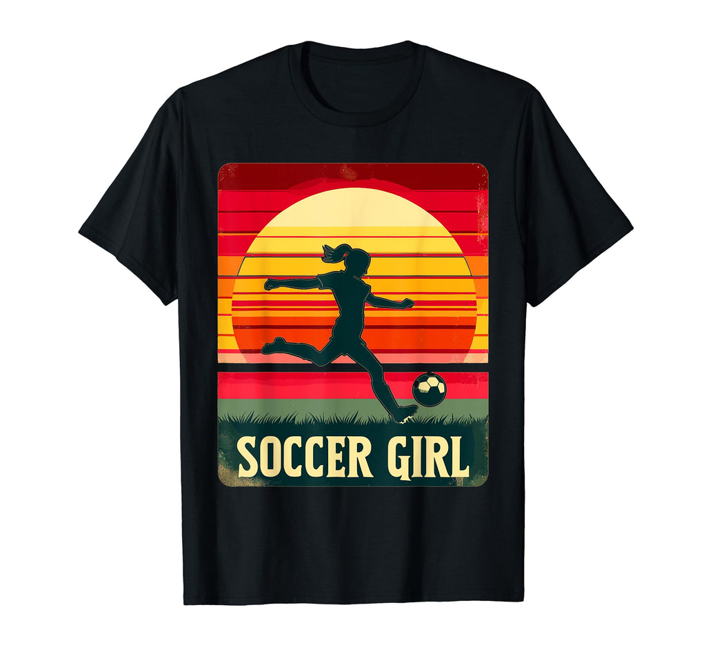 Soccer Sunset T-Shirt - Custom Art Print for Adults