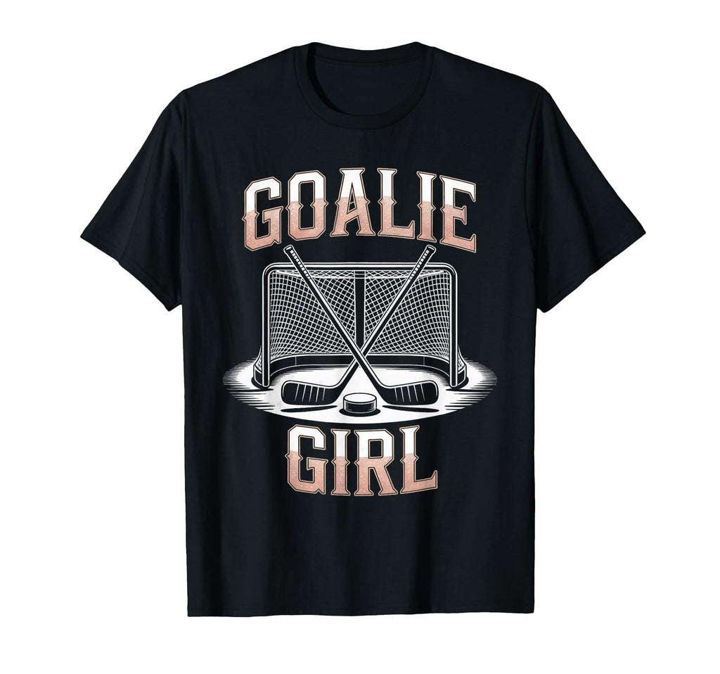 Ice Hockey Goalie Goalkeeper Female T-Shirt - Minimalist Print Men Women