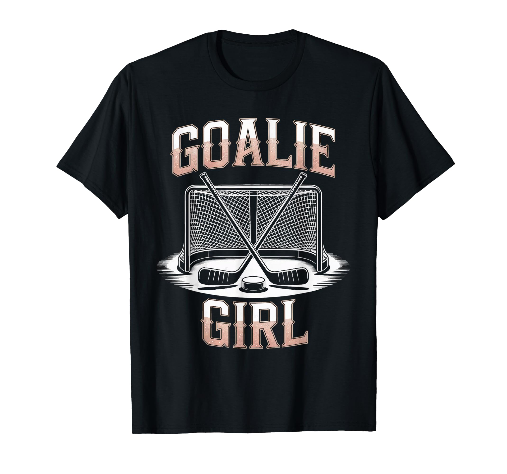 Ice Hockey Goalie Goalkeeper Female T-Shirt - Minimalist Print Men Women