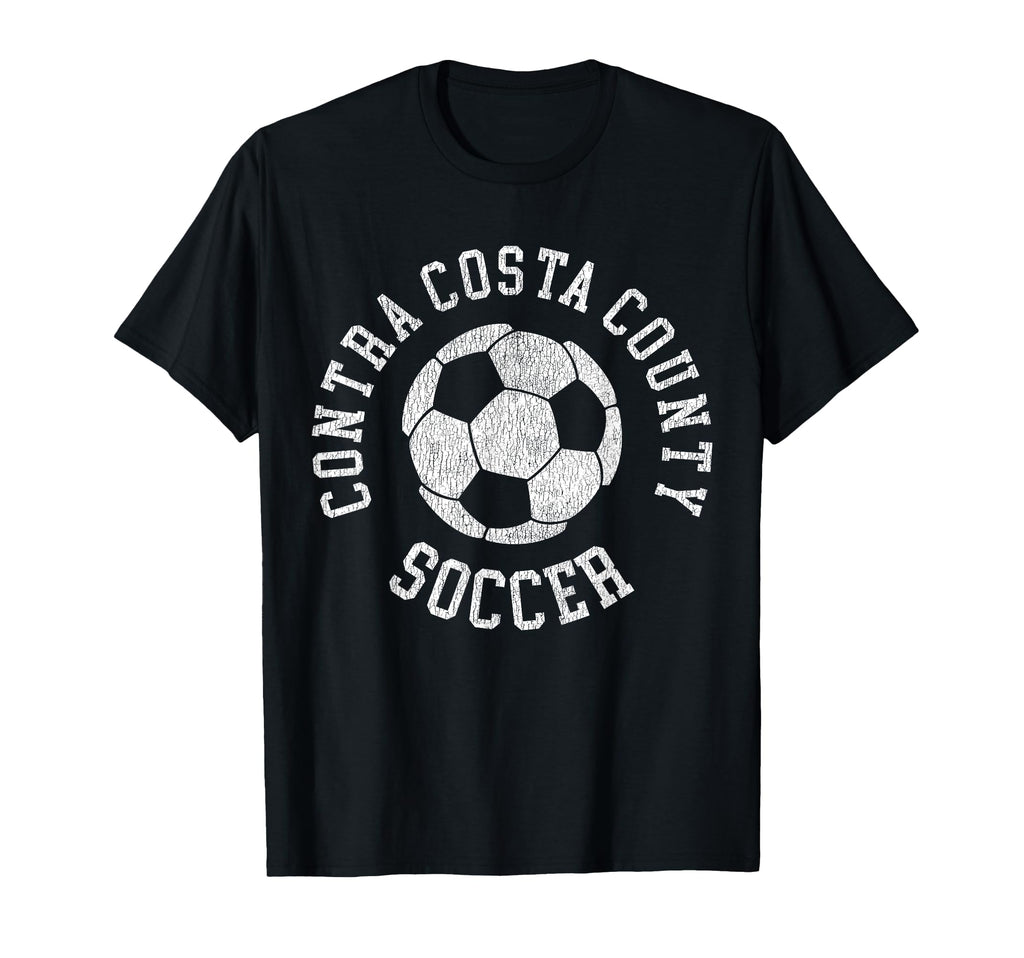 Contra Costa County Soccer Distressed T-Shirt - Aesthetic Graphic Unisex