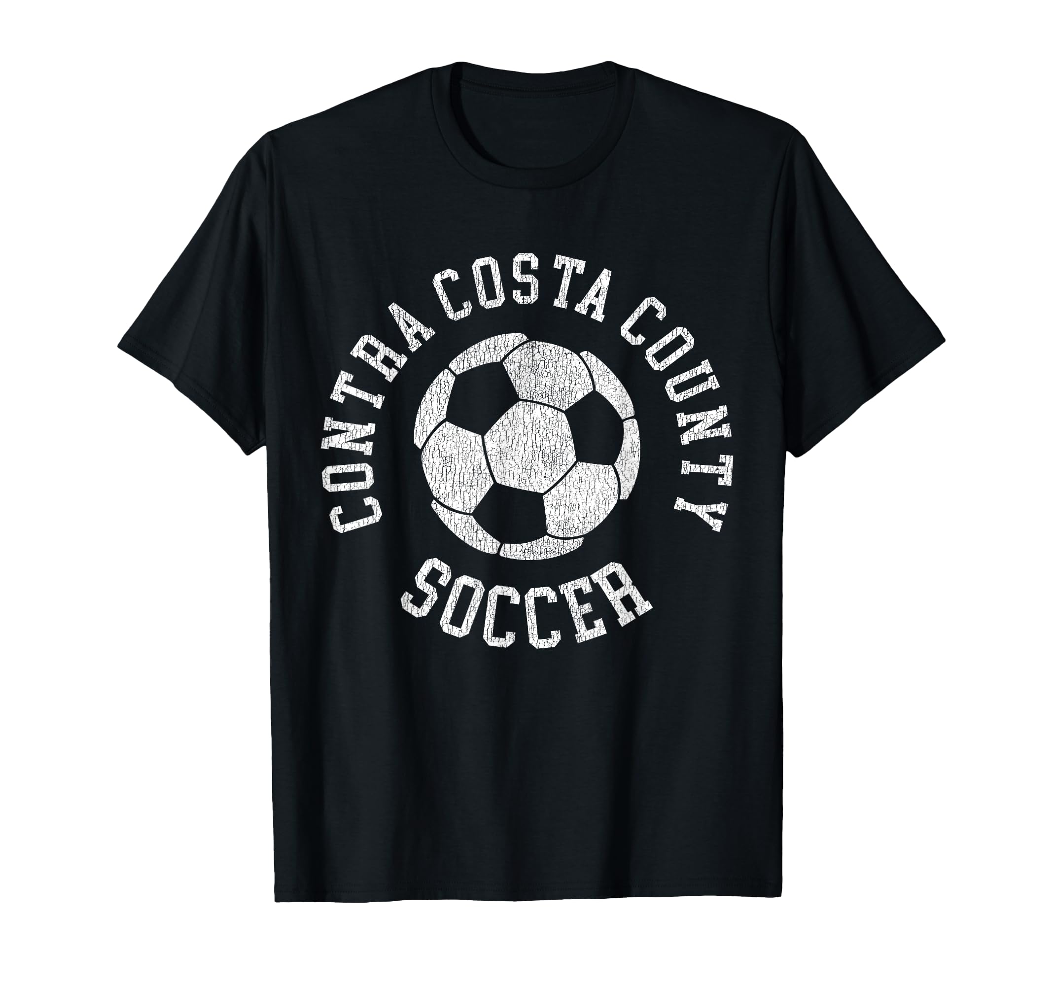 Contra Costa County Soccer Distressed T-Shirt - Aesthetic Graphic Unisex