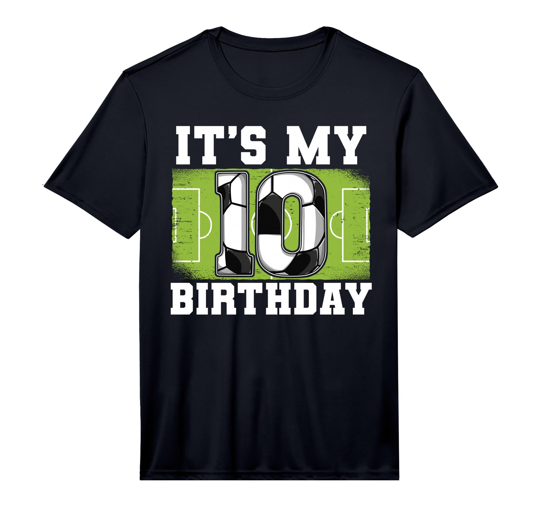 10Th Birthday Soccer Performance T-Shirt - Fun Novelty Design for Adults