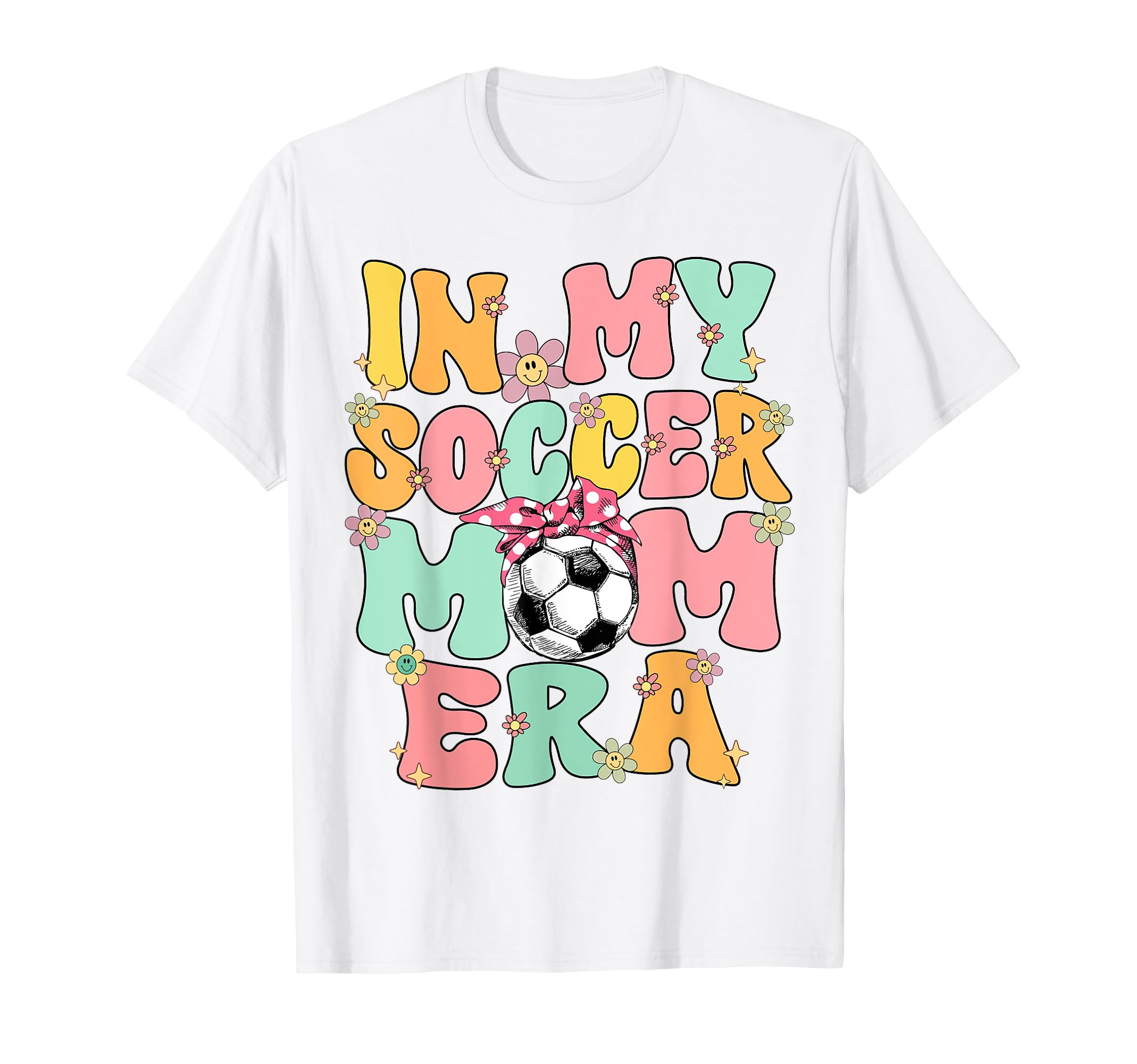 My Soccer Mom Era Groovy Soccer Mom T-Shirt - Minimalist Print for Adults
