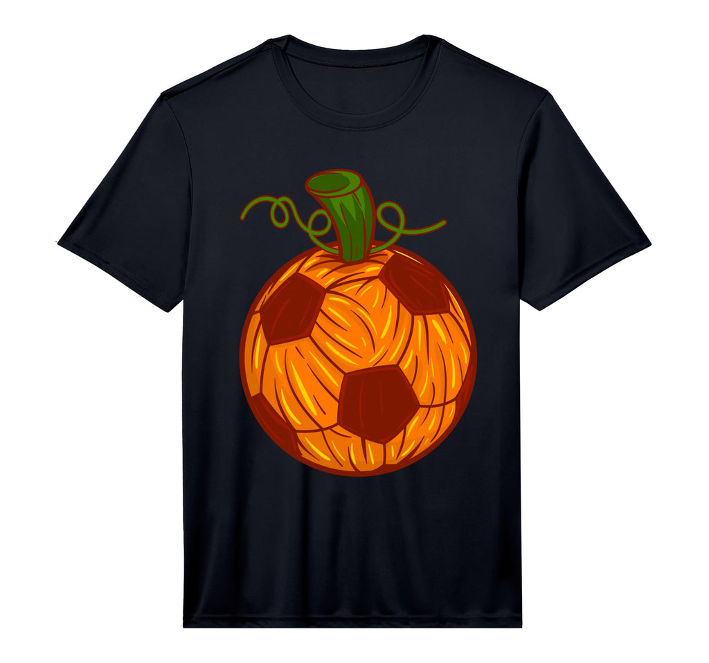 Funny Pumpkin Soccer Ball Halloween T-Shirt - Novelty Apparel Men Women