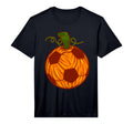 Funny Pumpkin Soccer Ball Halloween T-Shirt - Novelty Apparel Men Women