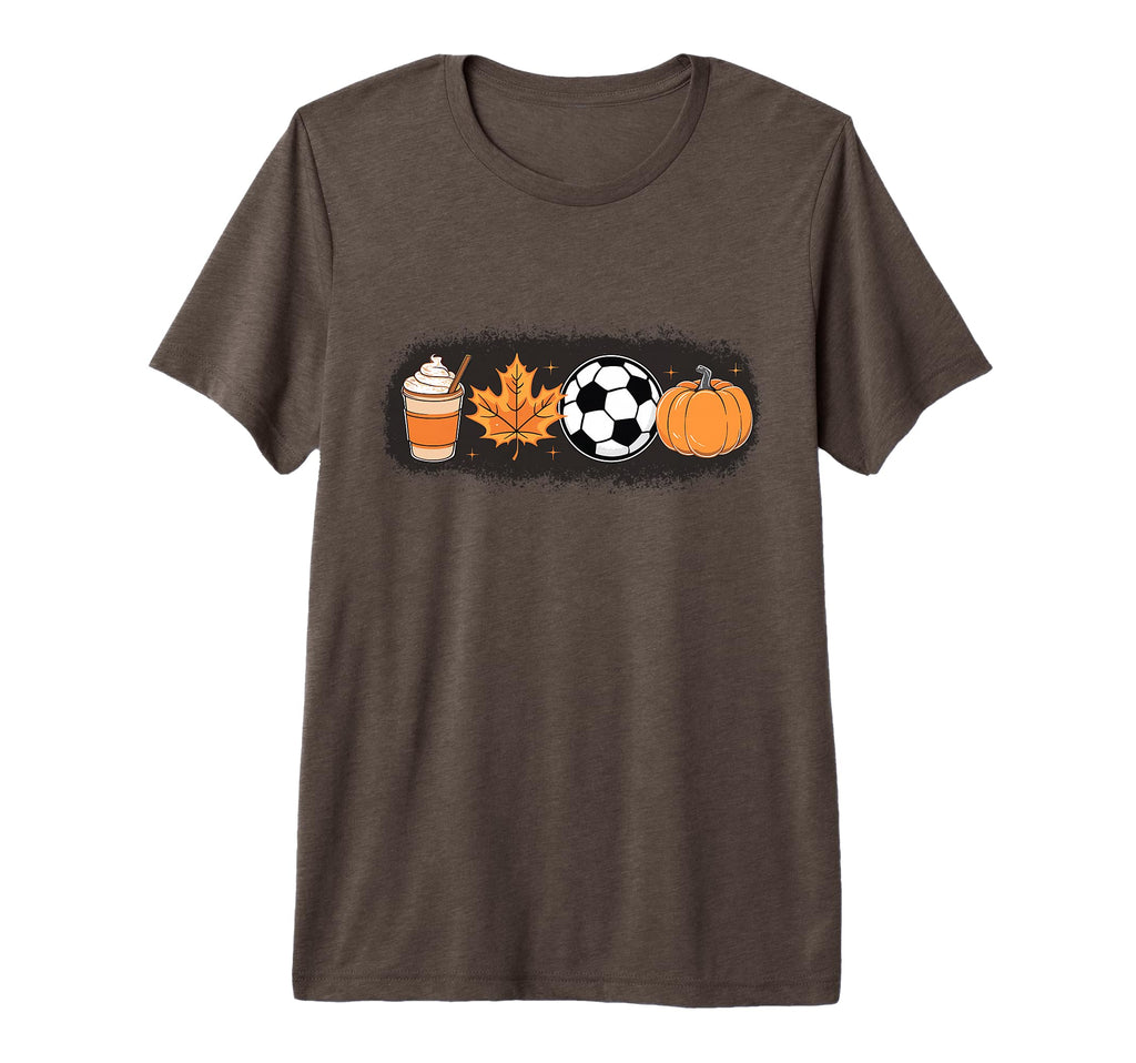 Fall Vibes Pumpkin Spice Soccer T-Shirt - Casual Everyday Wear Unisex