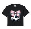 Soccer Coquette Bow Soccer Comfort Colors Hoodie - Graphic Print Unisex