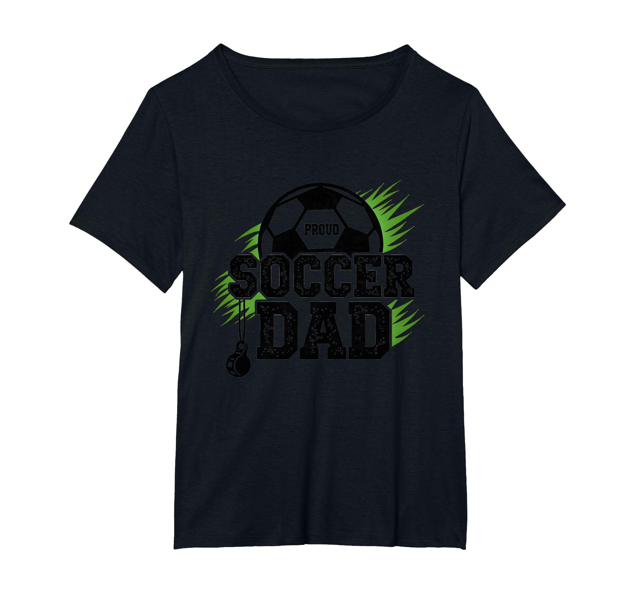 Proud Soccer Dad Whistle Sports T-Shirt - Casual Everyday Wear for Adults