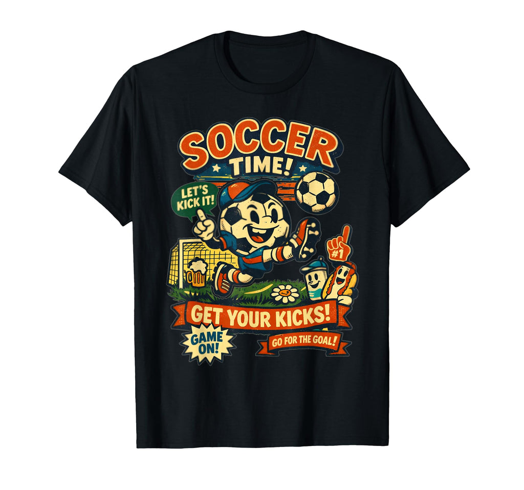 Soccer Time Foodball Futbal T-Shirt - Novelty Apparel for Adults
