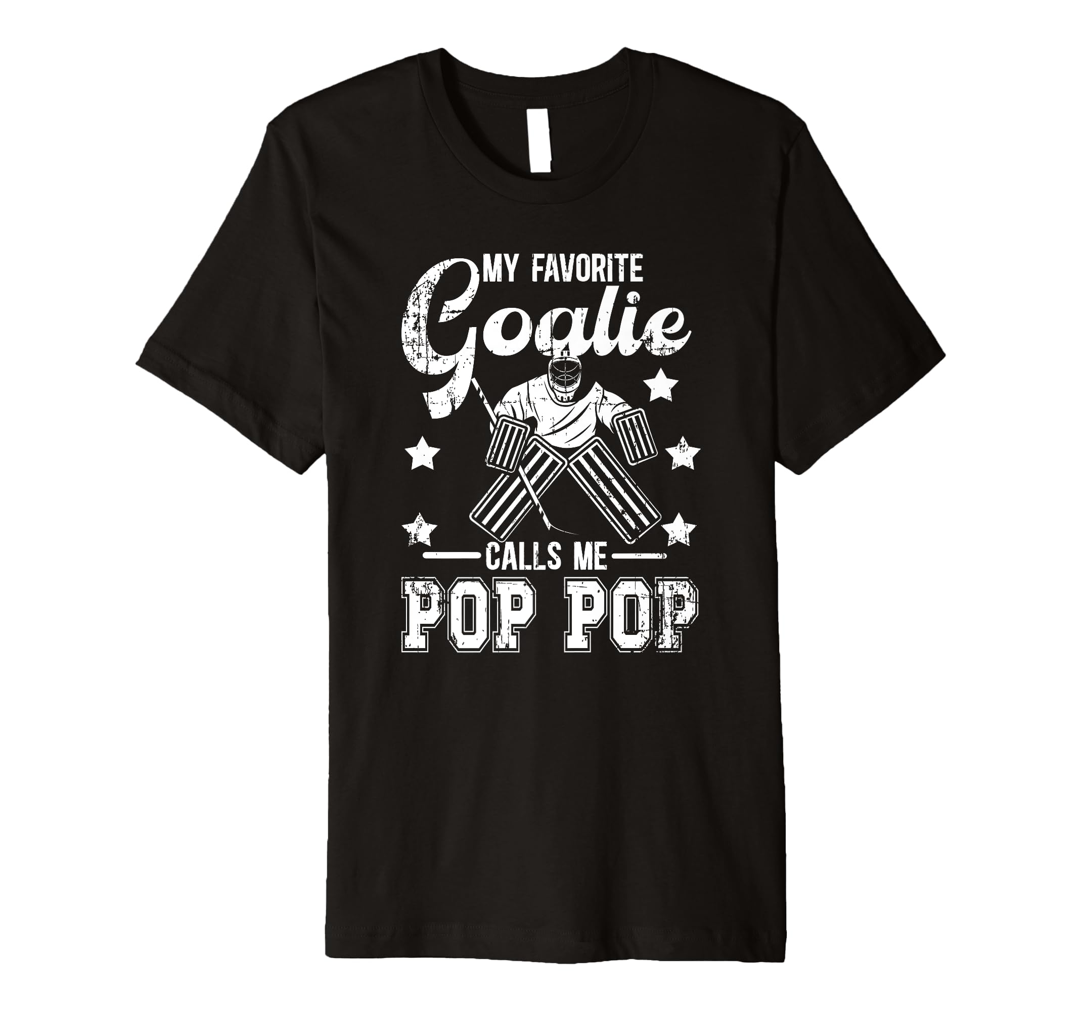 Mens Favorite Ice Hockey Goalie Pop T-Shirt - Unique Graphic for Adults