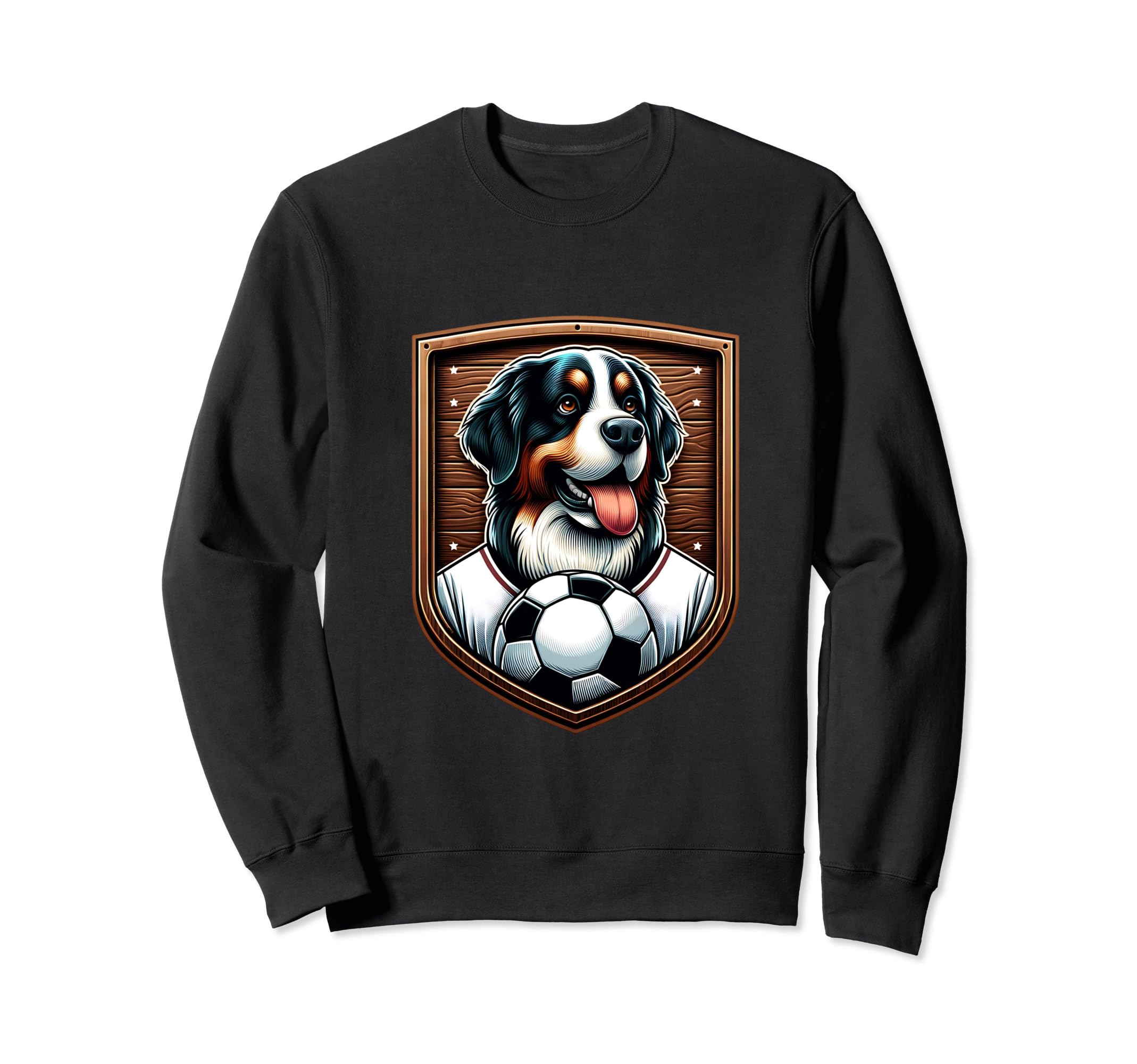 Bernese Mountain Dog Soccer Sweatshirt - Custom Art Print for Adults