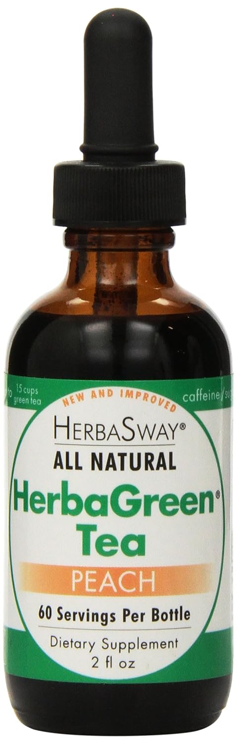 Herbasway Labs Herbagreen Tea, Impeccably Peach, 2 oz, 60g
