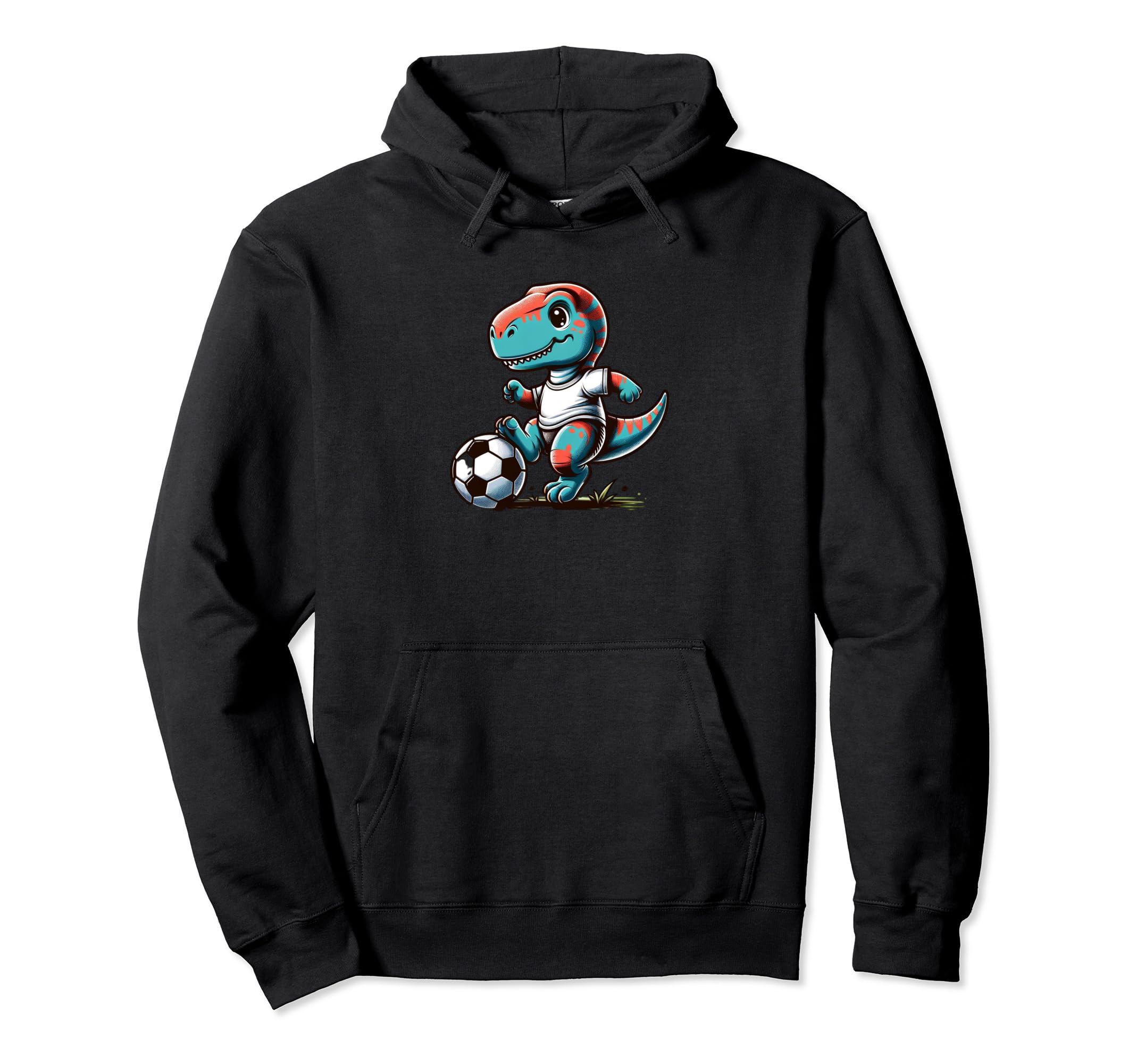 Funny T Rex Playing Soccer Fans Hoodie - Aesthetic Graphic for Adults