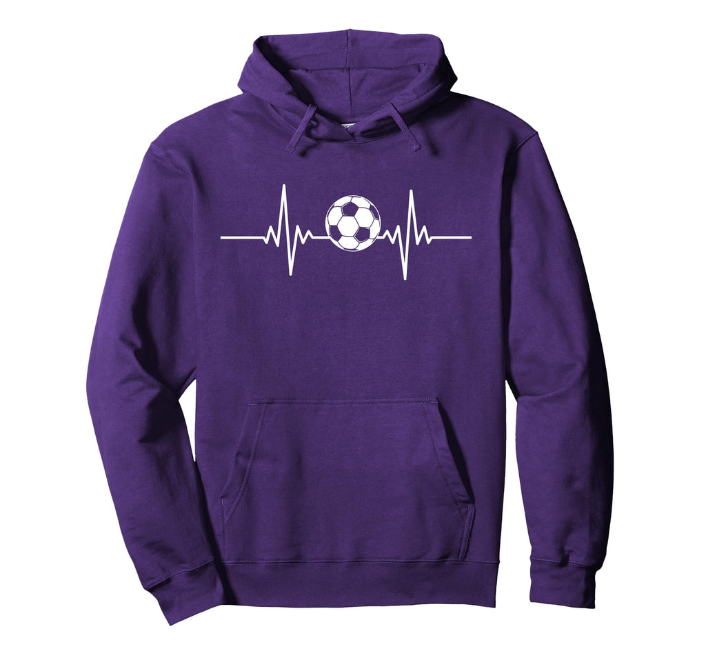 Soccer Heartbeat Soccer Ball Heartbeat Hoodie - Minimalist Print Men Women