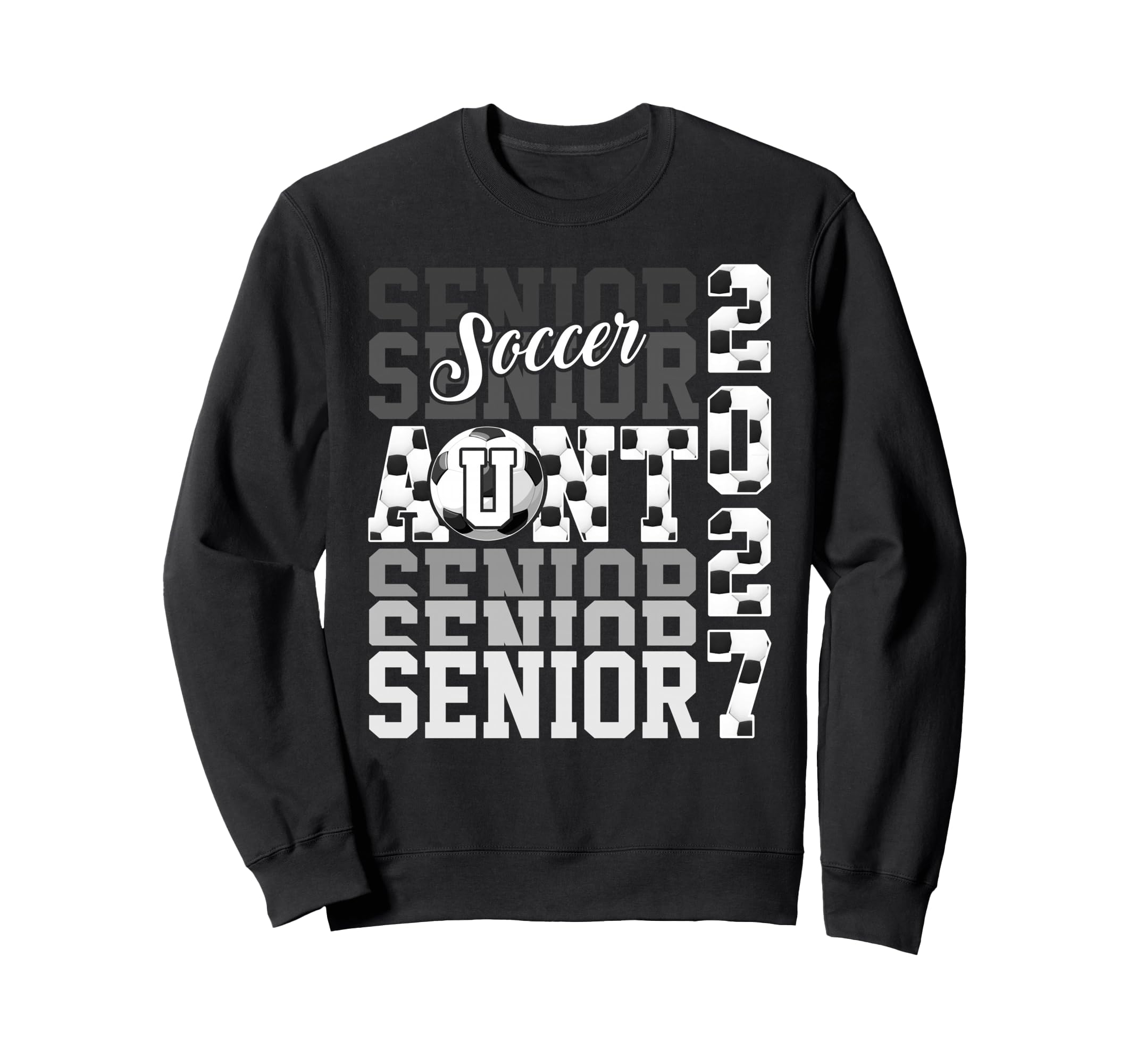 Senior 2027 Soccer Aunt Proud Sweatshirt - Fun Novelty Design Unisex