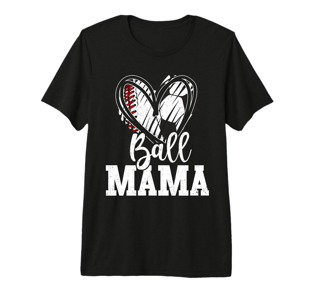 Ball Mama Baseball Soccer Mom Mothers Day T-Shirt - Graphic Print Unisex